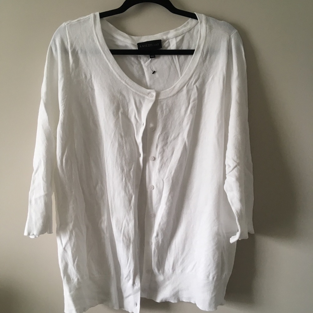 Lane Bryant Women’s White Cardigan 18/20